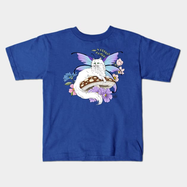 Fairy Cat Kids T-Shirt by tigressdragon